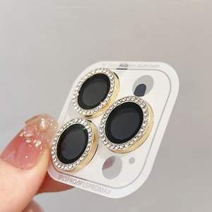 Protection d'objectif antichoc haute précision à couverture intégrale et incrustée de diamants, compatible avec l'appareil photo arrière des iPhone 17/16 Pro - Product Image 6