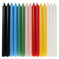 Bougie de table colorée pour la maison, bougie en bâton LITBRIGHT, vente en gros, longue durée de combustion, sans fumée, 8 pouces, 10 pouces, 12 pouces, pour la maison, les fêtes