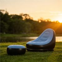 Canapé gonflable d'extérieur portable pliable avec effet ressort pour l'extérieur