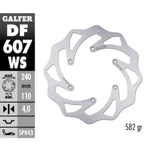 Rotore a disco freno posteriore sovradimensionato a onda Galfer per Husaberg TE 125 11-14 A7 RS7 A6 Chery Cars - Product Image 1
