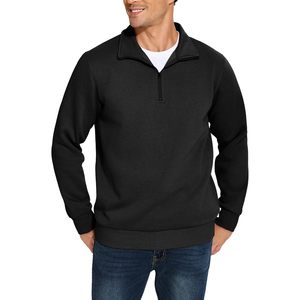 Sweat-shirt à col montant zippé pour homme FOXA, en molleton de coton, manches longues, décontracté, chaud, pour l'automne et l'hiver - Product Image 1