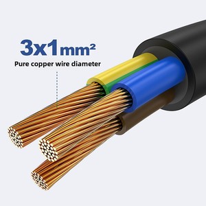 <span class=keywords><strong>Ac</strong></span> PC điện mở rộng cáp 2 Pin EU cắm máy tính xách tay dây nguồn cho thiết bị nhà máy tính IEC nữ End PVC BS 250V 10A ip11 - Product Image 2