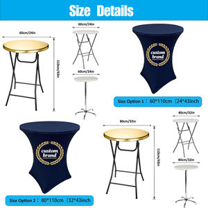 Mantel Elástico de Spandex Directo de Fábrica para Fiestas, Cubierta de Alta Calidad para Mesas de Cóctel, Fundas Publicitarias - Product Image 2