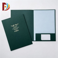 Carpeta Organizadora de Documentos de Presentación de Papel Impermeable con Dos Bolsillos y Logotipo Personalizado, con Color Personalizado para Uso Escolar y Empresarial