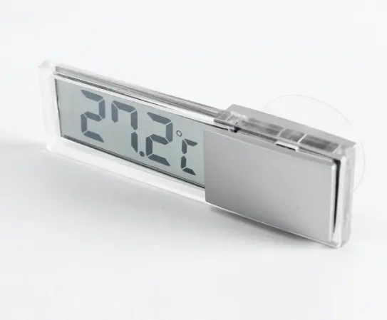 Draadloze Temperatuur En Klok Meter Auto Glas Digitale Thermometer Met Zuignap