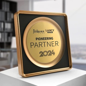 28.5x28.5cm cá nhân vuông kim loại giấy chứng nhận mảng bám với Acrylic và tấm Vàng MH-J0958 - Product Image 2