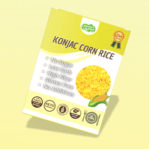 Arroz Instantáneo de Konjac Seco al por Mayor con Harina de Maíz, Bajo en Carbohidratos y Calorías, <span class=keywords><strong>Comida</strong></span> Rápida Lista <span class=keywords><strong>para</strong></span> <span class=keywords><strong>Comer</strong></span> en 10-15 Minutos, 100g - Product Image 1