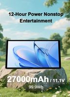 Téléviseur intelligent portable de 21,5 pouces, écran tactile, Android 15, appareil photo 13MP, tablette PC