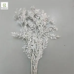 Vente en gros de feuilles de bambou blanchies séchées artificielles naturelles transformées pour la décoration florale de mariage