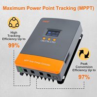 Contrôleur de panneau solaire intelligent POW-M60-ULTRA MPPT 60A 12V/24V/36V/48V pour batteries LiFePO4/Gel/Flooded/Plomb-Acide avec charge en 3 étapes