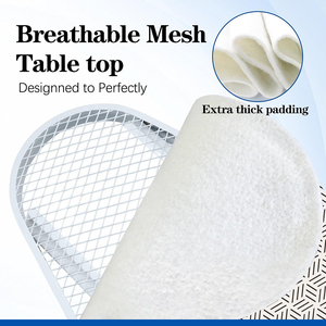 Meja setrika pakaian ukuran besar universal profesional untuk rumah tangga dengan meja setrika uap berjaring logam dan papan setrika kain tahan panas - Product Image 3