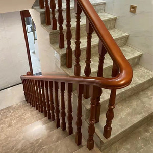 Balustrade d'escalier en bois massif de style moderne, balustrade en bois massif pour enfants - Product Image 3