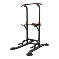Station de dips en acier à hauteur réglable, barre de traction multifonction, équipement de fitness pour la musculation du haut du corps à domicile