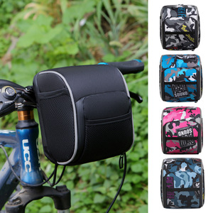 Sac de guidon de vélo Qt multicolore camouflage avec poche pour téléphone pour vélo de montagne, utilisation en extérieur - Product Image 2