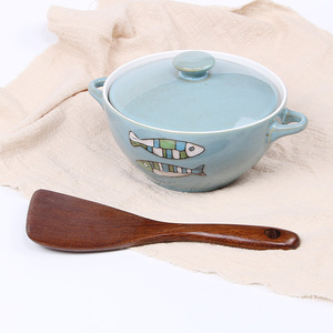 Non-stick <b>pan</b>, wooden spatula, wooden spoon, chicken wing wood long-<b>handled</b> spatula set, wooden stir-fry spatula with long - Product Image 3