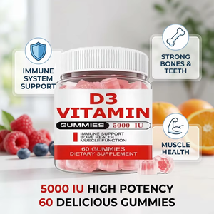 Gommes Ausreson OEM remplies de calcium halal à la vitamine <span class=keywords><strong>D3</strong></span> <span class=keywords><strong>K2</strong></span> Supplément de soutien osseux Gommes végétaliennes gélifiées à la vitamine <span class=keywords><strong>D3</strong></span> <span class=keywords><strong>K2</strong></span> - Product Image 3
