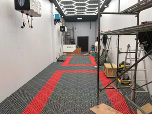 Gạch lát sàn nhà để xe hiện đại, chất liệu PP chống mài mòn, ghép nối kiểu <span class=keywords><strong>click</strong></span>, kích thước 400x400mm, chống thấm, chống trơn trượt, dùng cho trong nhà, rửa xe, triển lãm - Product Image 2