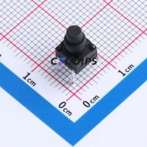 TSW06112-095B331BA Tactile Switch Through hole-4P,6.1x6.1mm Switch Single Pole Single Throw Round Button 1.8N 6.1mm - Product Image 1