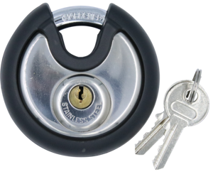 カスタマイズ可能なドア用70mm防水ゴムで覆われた特別な月のタイプ304ステンレス鋼のディスカスロック - Product Image 1