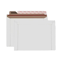 Bonfasvo 30-Pack 10x13.5 inci putih Self-Seal tetap Flat Mailers kaku tidak ada bengkok Kraft kardus jumlah besar untuk dokumen foto poli