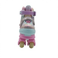 Chaussures de roller multifonctionnelles colorées à roues convertibles et réglables pour enfants