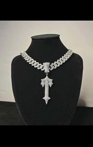 จี้เพชรโมอิสซาไนต์ทรงตัวอักษรสำหรับผู้ชาย ดีไซน์เนอร์ เงินแท้ 925 สไตล์ฮิปฮอป ระดับความใส VVS เครื่องประดับชั้นดี ประกายระยิบระยับ เหมาะเป็นของขวัญ - Product Image 5