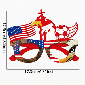 Vente en gros, Meilleure vente : Lunettes en plastique avec drapeau espagnol pour le Mondial de football 2026, Accessoires de supporter, Montures décoratives de mascotte de football - Product Image 3