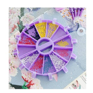 Kits de stylos de peinture diamantée 5D en acrylique XIXI DIY avec outils et accessoires - Kit de perçage à pointes multicolores - Product Image 1