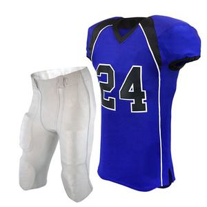 Uniforme de fútbol americano de poliéster duradero para entrenamiento Uniforme de fútbol universitario personalizado con número de Jugador - Product Image 1
