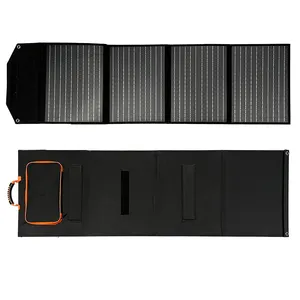 工厂供应可折叠太阳能电池板100w四折叠太阳能电池板高品质便携式汽车冰箱太阳能电池板户外