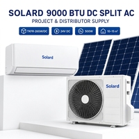 AC DC Hybrid 9000BTU Pendingin Udara Tenaga Surya Tanpa Baterai Sistem Split OEM Grosir untuk Distributor dan Pasokan Proyek