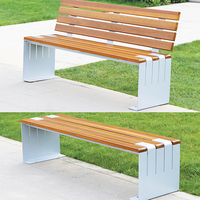 Banc de jardin, chaise de jardin, parc public, patio, arbre de jardin en bois, banc de pot avec jardinière
