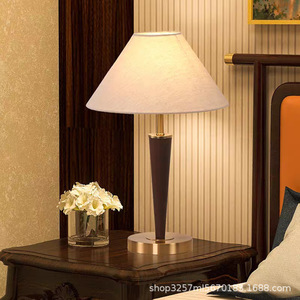 Lámpara de Mesa LED de Madera Maciza de Estilo Nórdico Moderno Vintage, Lámpara de Noche Cálida para Dormitorio, Estudio - Product Image 2