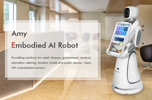 Robot de service commercial interactif à intelligence artificielle, réceptionniste humanoïde pour l'accueil des clients et la navigation dans les espaces de vente au détail et d'hôtellerie - Product Image 2