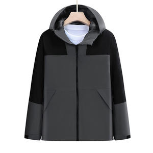 Veste coupe-vent d'extérieur unisexe légère, imperméable, respirante, à manches longues, vêtements de montagne avec capuche et doublure en maille - Product Image 3