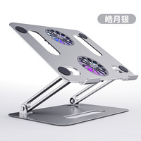 Pliable Portable En Aluminium Ordinateur Portable Pliable Support De Table D'ordinateur Support Ordinateur Portable Tour Plateau De Bureau Avec Ventilateur De Refroidissement pour Lit