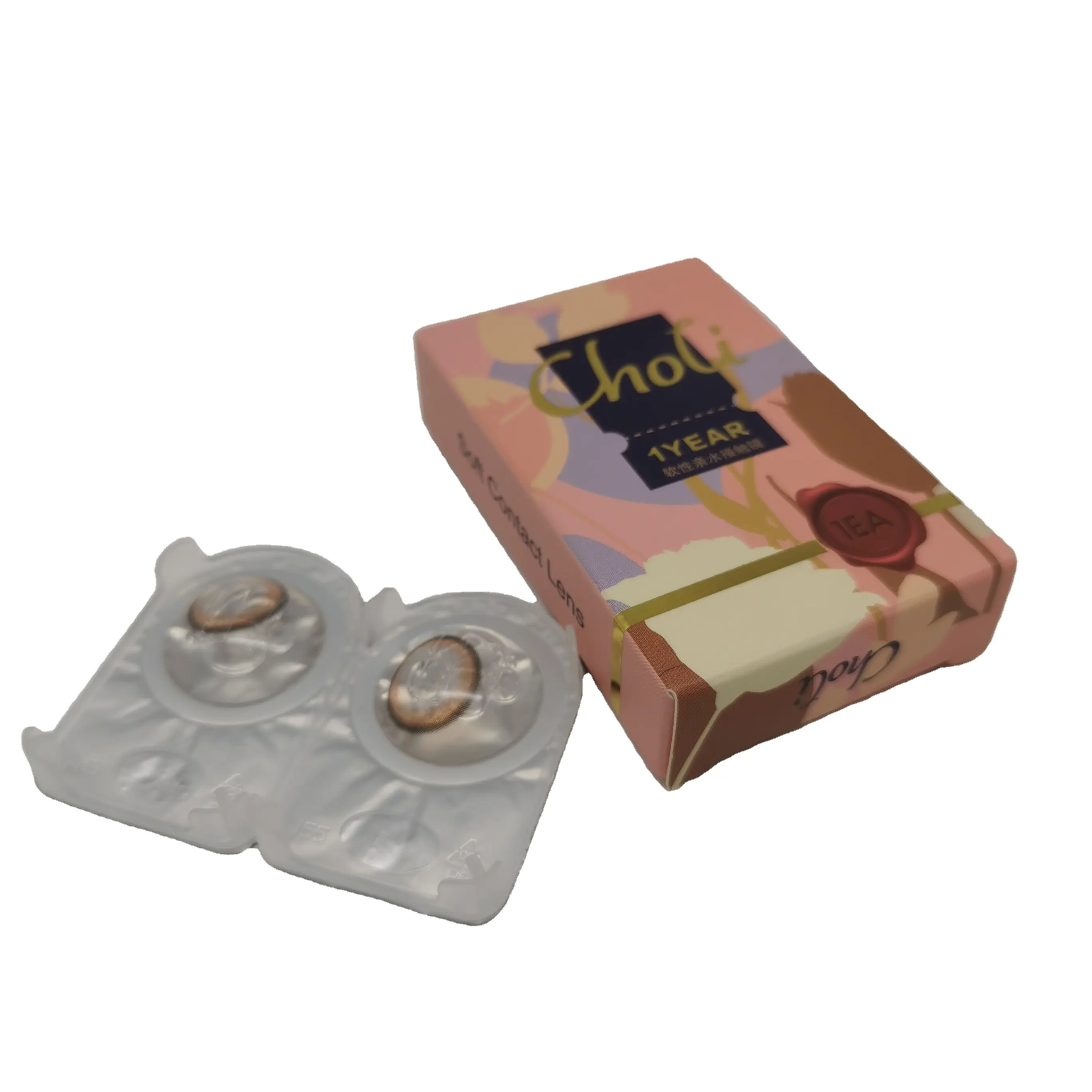 Custom Design Color Contact Lenses Packaging Eco Friendly Cardboard Packaging Box For Lenses