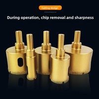 Foret brasé pour verre, céramique, carrelage, pierre, ouverture de trous, expansion, finition brasage sous vide, utilisation pour le perçage de maçonnerie, modèle ZT-KKQ