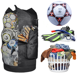 Sac multifonctionnel pour ballon de <span class=keywords><strong>football</strong></span> en <span class=keywords><strong>filet</strong></span> pour les sports d'extérieur Sac de rangement pour le basket-ball Sac de transport en <span class=keywords><strong>filet</strong></span> pour le volley-ball et le <span class=keywords><strong>football</strong></span> - Product Image 2