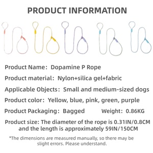 Accesorios de Mascotas Perros y Gatos de Moda de Nailon Lujo Juego de Correa y Collar Deslizante de Cuerda para Perros - Product Image 6