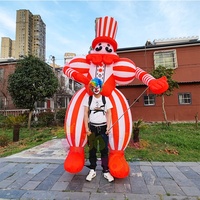 Costume gonflable de marionnette de clown de marche de taille personnalisée pour le costume gonflable de publicité de représentation de défilé