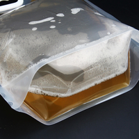 Pochettes souples transparentes à bec verseur pour liquides, contenants autoportants de 1L/2L/3L/5L/10L pour emballage de lait, jus, vin, riz, café