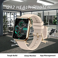 Montre connectée Android avec écran TFT carré de 1,83 pouce, étanche IP67, bracelet en caoutchouc pour hommes et femmes, pour appels, suivi de la santé et du sommeil