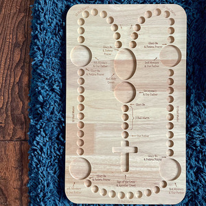 Tablero de Rosario de Madera, Juguetes Divertidos para Niños, Educación Temprana, Regalo Católico de la Virgen María y el Santo Padre - Product Image 2