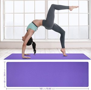 Esterilla de lyuga de un solo Color <span class=keywords><strong>para</strong></span> mujeres, hombres y niños, esterilla de <span class=keywords><strong>Yoga</strong></span> profesional de TPE, esterilla de entrenamiento con correa de transporte <span class=keywords><strong>para</strong></span> <span class=keywords><strong>Yoga</strong></span> y Pilates - Product Image 6