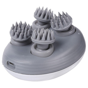 Brosse de massage électrique sans fil pour le corps, vibrant et pétrissante, en ABS et silicone, pour le cuir chevelu et les cheveux, avec contrôle de la minuterie, 1150 mAh - Product Image 1