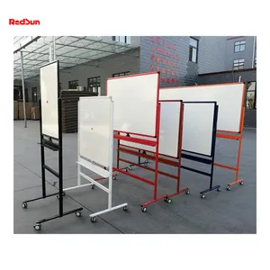 Aluminum frame teaching large teacher dry erase rolling whiteboard on wheels magnetic white board