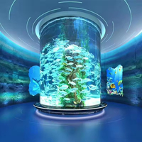 Aquarium rond en plastique acrylique de 4,5 L, écologique, de la marque Lucite, design personnalisé, pour poissons ornementaux