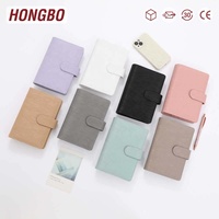 Hongbo penjual terbaik 27 warna A6 Saffiano Epi kulit Agenda pengikat peliharaan perencana penutup ritsleting Fly Leaf Folder pengikat cincin