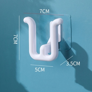 5*7*3.5cm ev tuvalet deliksiz drenaj rafı terlik askı kancası plastik kanca - Product Image 5